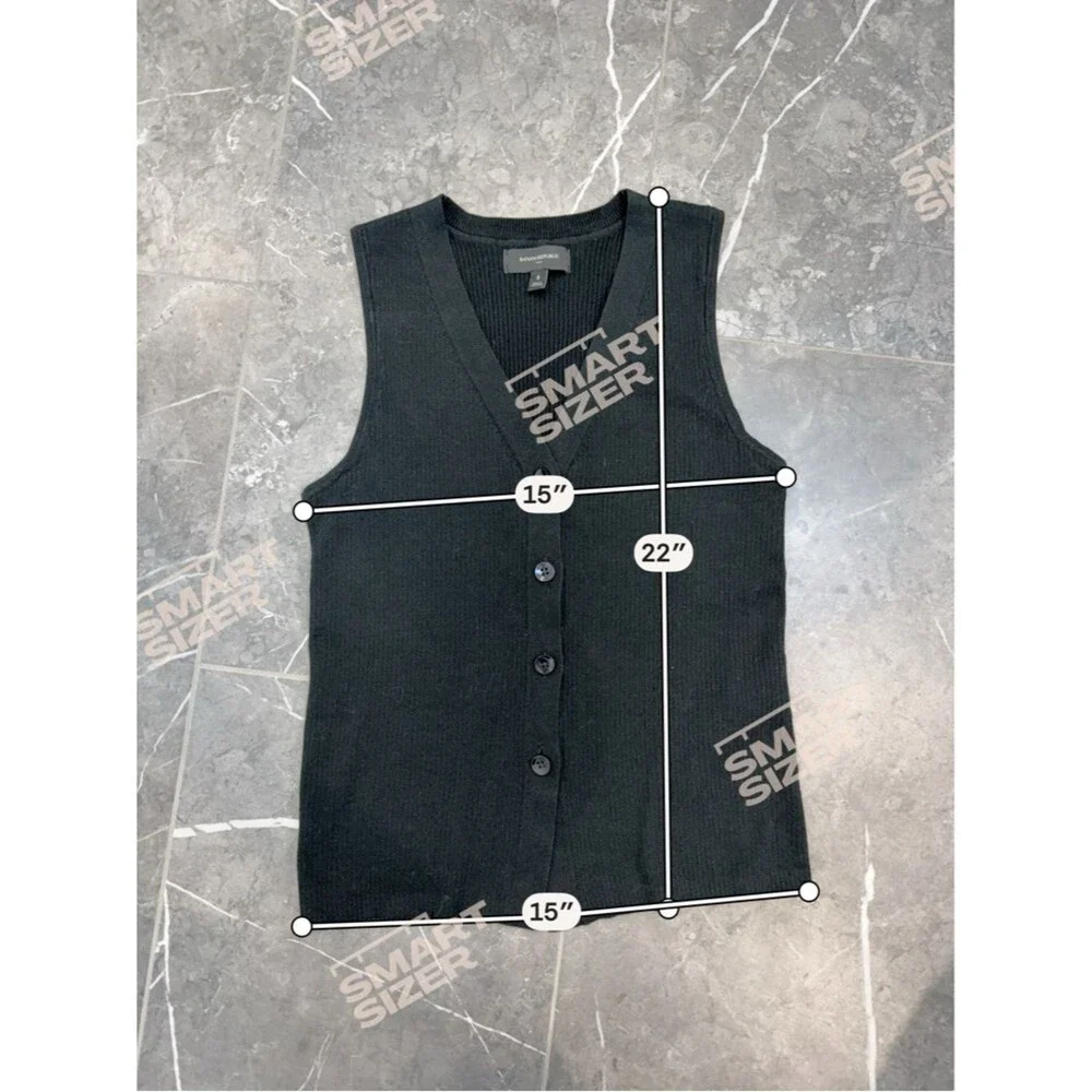 Banana Republic Black Racer Back Sweater Vest Top Women’s Size S